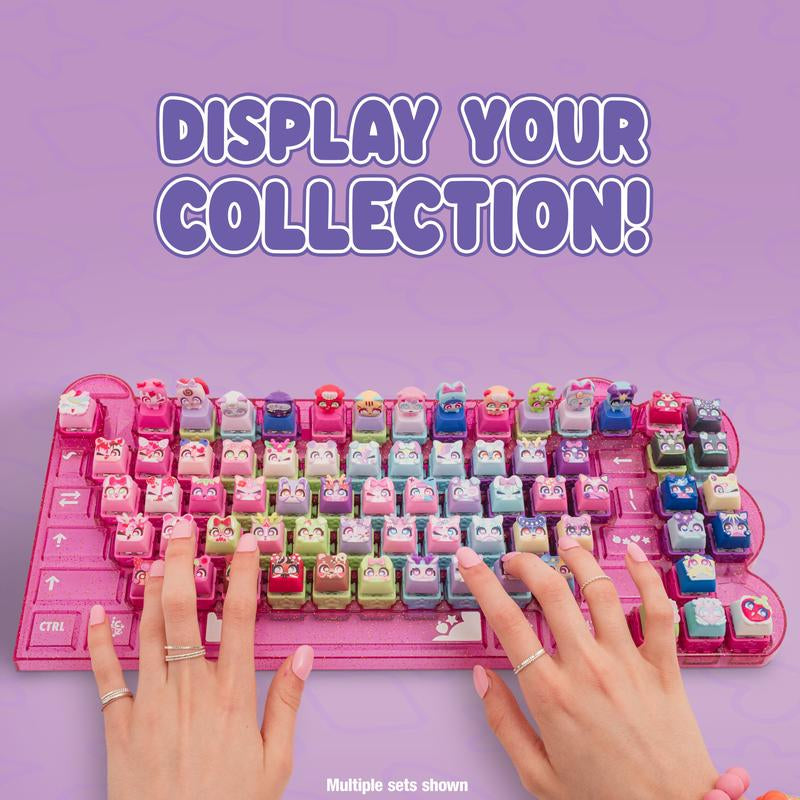 Clickeez Keyboard Mega Pack - the Set Comes with One Clickeez-Themed Keyboard, 15 Clickeez, and One Keychain, Ages 6+