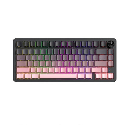 ZIFRIEND RX75 PRO Wireless Mechanical Creamy Keyboard,Tri-Mode Type-C/2.4G/Bluetooth Music Rhythm Sync RGB Backlight Keyboard,Multimode Gaming Keyboard for Gaming, Office, Career Women,Multimedia Roller Key