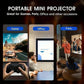XBJ Mini Portable Projector with Wifi and BT5, 4K Support.Auto Keystone Adjustment, Pneumatic Mouse Remotecontrol for Outdoor/Bedroom Audio Watch