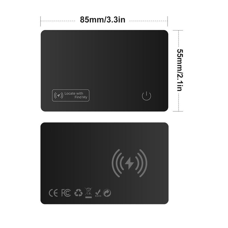 Wallet Tracker Card, Wireless Charging Wallet Locator, Smart Tracker for Wallet(Ios Only), Luggage, Phone, Passport & Other Items Tracking