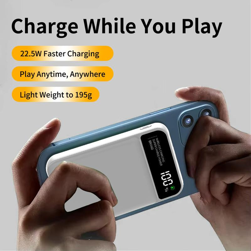 CCAGU 10000Mah Power Bank – Wireless Charging, Digital Display & Multi-Device Charging in White