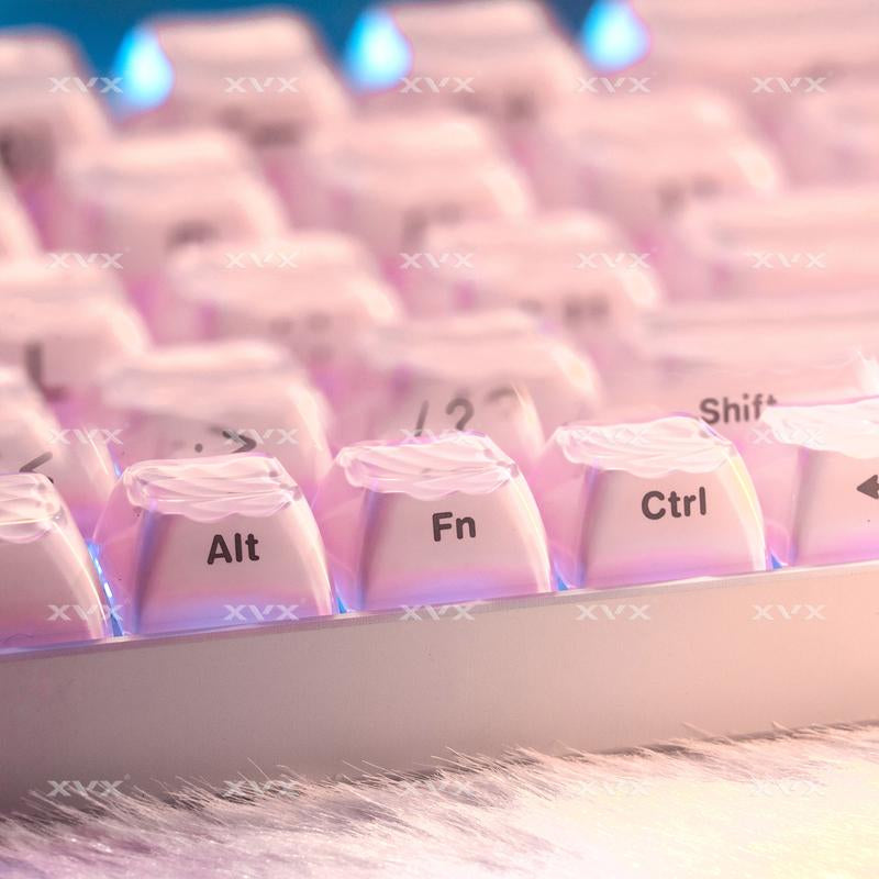 XVX Magic Wave Series OEM Profile Side-Print Ice-Cube Keycap Set (136-Key)