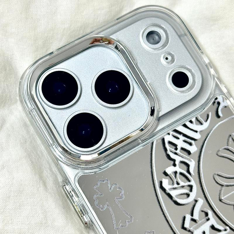 Gothic Cross Iphone 17 Case Mirror Pattern Phone Cases for Iphone17-11 Pro Max – Stylish Shockproof Cover.Iphone 17 Case/16 plus Case/15 Promax Case/14 Case/13 Case