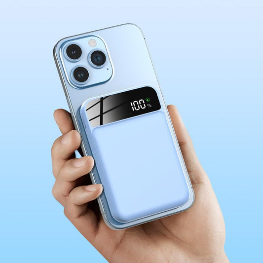 CCAGU 10000Mah Power Bank – Wireless Charging, Digital Display & Multi-Device Charging in White