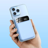 CCAGU 10000Mah Power Bank – Wireless Charging, Digital Display & Multi-Device Charging in White