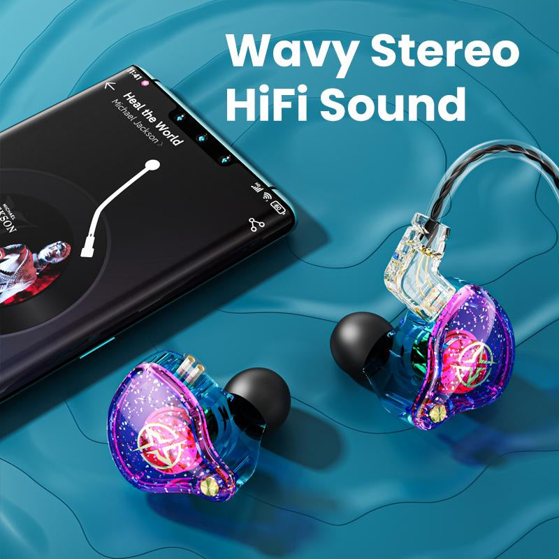 Bluewow Wired Gaming Earbuds with 11Mm Dynamic Driver, Oxygen-Free Copper Core Wire, Hifi in Ear Headphones for Musician - Audio