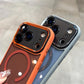 【 Iphone17 Case 】Orange Liquid Skin Sense Magnetic for Iphone17Pro Max 16 15 Air Iphone Case Silicone Soft Shell TPU+PC Shockproof
