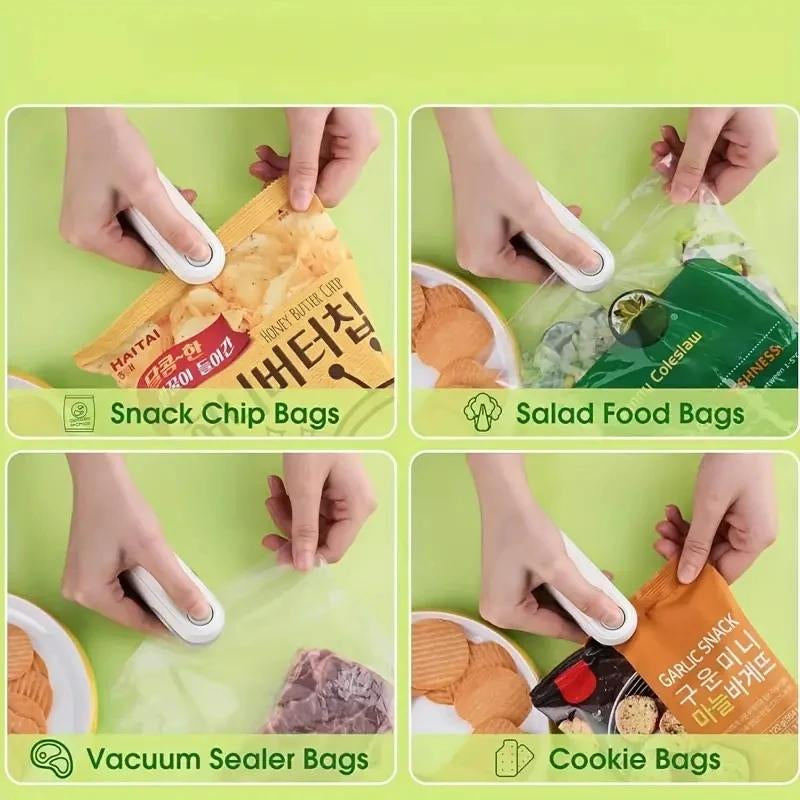 Mini Heat Bag Sealing Machine Package Sealer Bags Plastic Food Sealer Clip Bag Handheld Sealer Food Packaging Heat Sealer Other Other Other