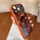 【 Iphone17 Case 】Orange Liquid Skin Sense Magnetic for Iphone17Pro Max 16 15 Air Iphone Case Silicone Soft Shell TPU+PC Shockproof