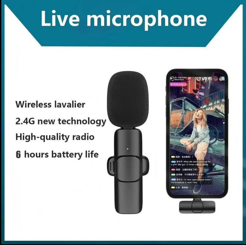 Wireless Lavalier Microphone for Iphonesmartphone, 2 Mini Lapel Microphones with Cleareraudio for Video Recording,Interview Vlog, Noisereduction Device Noise Cancellation Stereo Wirelesslavalier Vlogging Tools Handheld Mic Microfono Minimic Mic for Mics