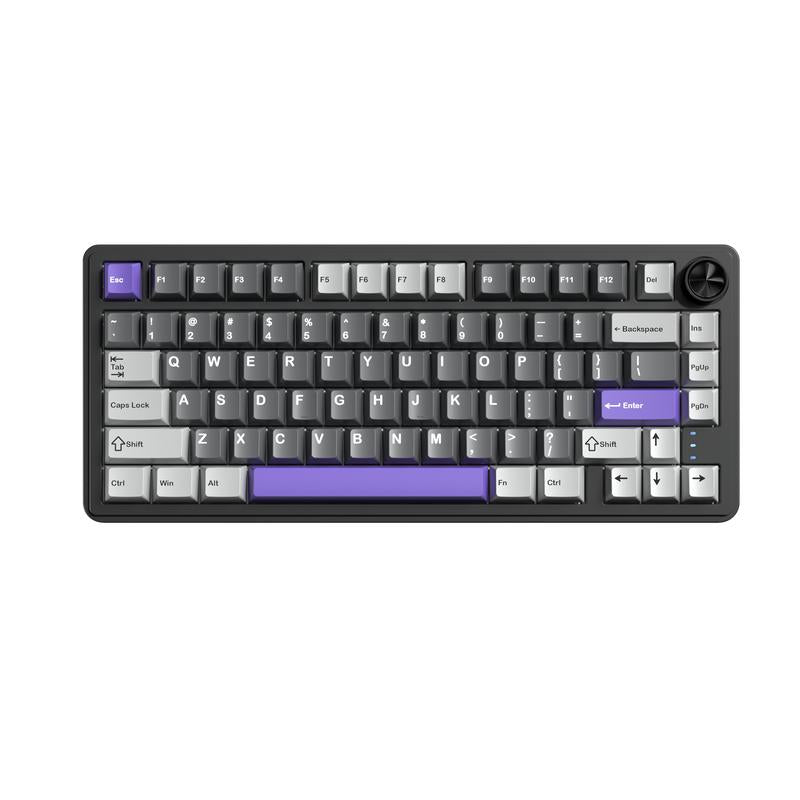ZIFRIEND RX75 PRO Wireless Mechanical Creamy Keyboard,Tri-Mode Type-C/2.4G/Bluetooth Music Rhythm Sync RGB Backlight Keyboard,Multimode Gaming Keyboard for Gaming, Office, Career Women,Multimedia Roller Key