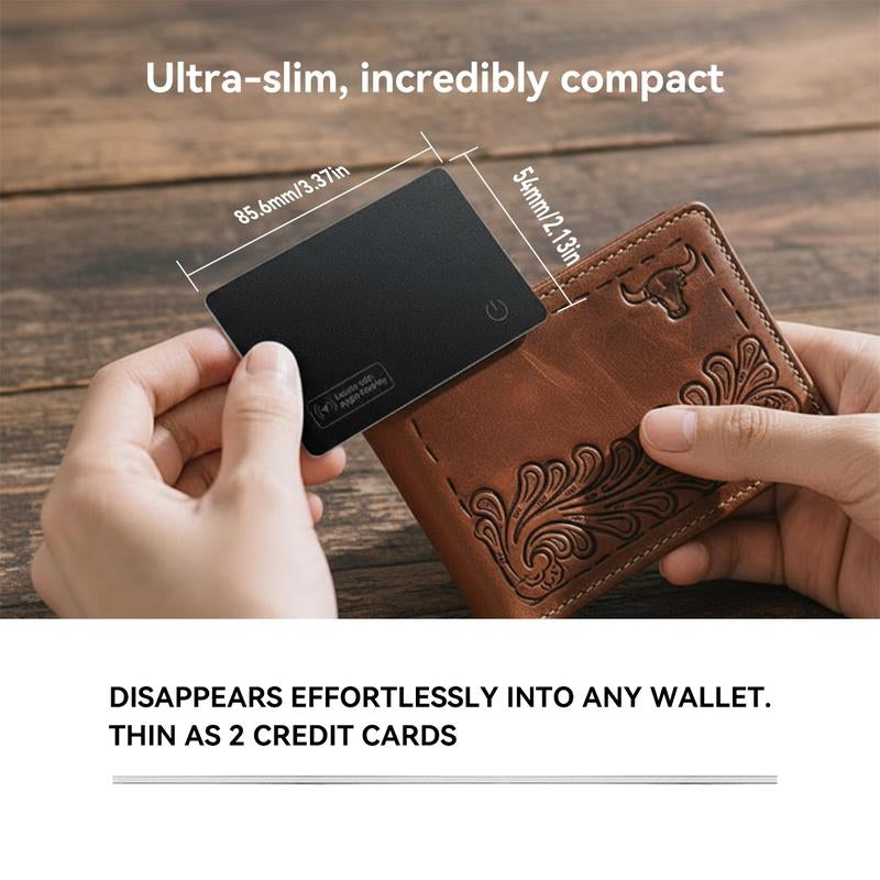 Wallet Tracker Card, Wireless Charging Wallet Locator, Smart Tracker for Wallet(Ios Only), Luggage, Phone, Passport & Other Items Tracking