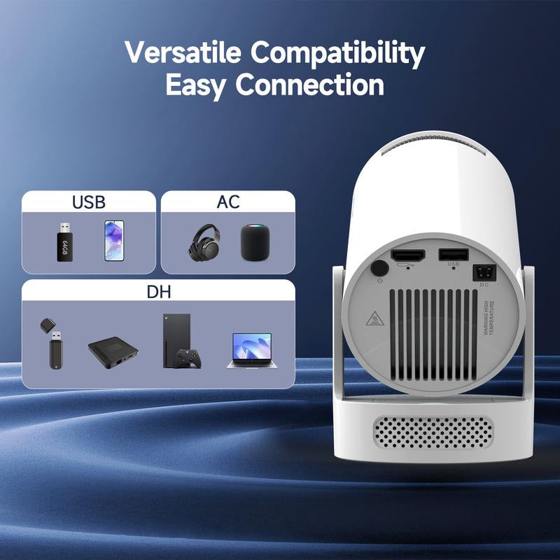 [US Warehouse] Magcubic Hy300Pro+ 290ANSI Projector BT5.4 WIFI6 4K Videosource Supported Native 1280*720P 0.8:1 Throw Ratio Android 11 Built-In Speaker & Appstore Allwinner H713 Home Cinema Mini Smart Portable Upgraded Hy300Pro