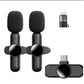 Wireless Lavalier Microphone for Iphonesmartphone, 2 Mini Lapel Microphones with Cleareraudio for Video Recording,Interview Vlog, Noisereduction Device Noise Cancellation Stereo Wirelesslavalier Vlogging Tools Handheld Mic Microfono Minimic Mic for Mics
