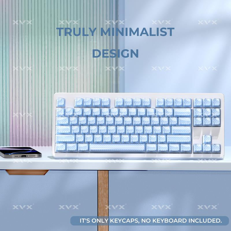 XVX Magic Wave Series OEM Profile Side-Print Ice-Cube Keycap Set (136-Key)