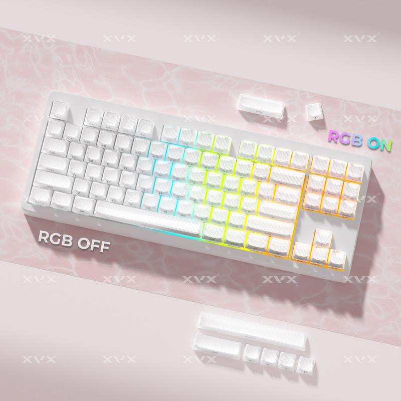 XVX Magic Wave Series OEM Profile Side-Print Ice-Cube Keycap Set (136-Key)