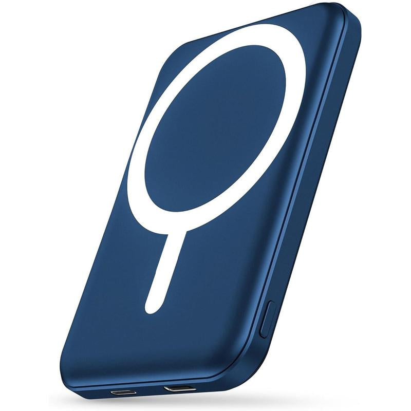 Podoru for Magsafe Battery Pack, 5000Mah Magnetic Power Bank Fast Charging Wireless Portable Charger for Iphone 16/15/14/13/12/ All Series