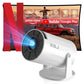 XBJ Mini Portable Projector with Wifi and BT5, 4K Support.Auto Keystone Adjustment, Pneumatic Mouse Remotecontrol for Outdoor/Bedroom Audio Watch