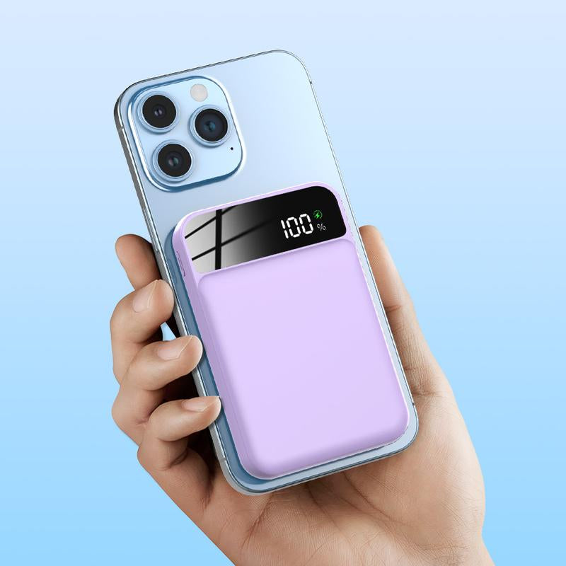 CCAGU 10000Mah Power Bank – Wireless Charging, Digital Display & Multi-Device Charging in White