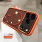 【 Iphone17 Case 】Orange Liquid Skin Sense Magnetic for Iphone17Pro Max 16 15 Air Iphone Case Silicone Soft Shell TPU+PC Shockproof