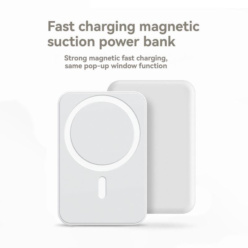 Magnetic Wireless Power Bank 5000Mah,White Portable Charger ,For Iphone 16/15/14/13/12 Series Fast Chargeable, Smartphone Charging