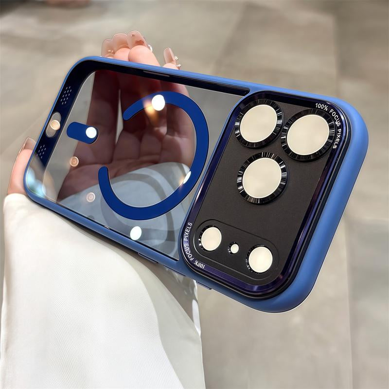 【 Iphone17 Case 】Orange Liquid Skin Sense Magnetic for Iphone17Pro Max 16 15 Air Iphone Case Silicone Soft Shell TPU+PC Shockproof