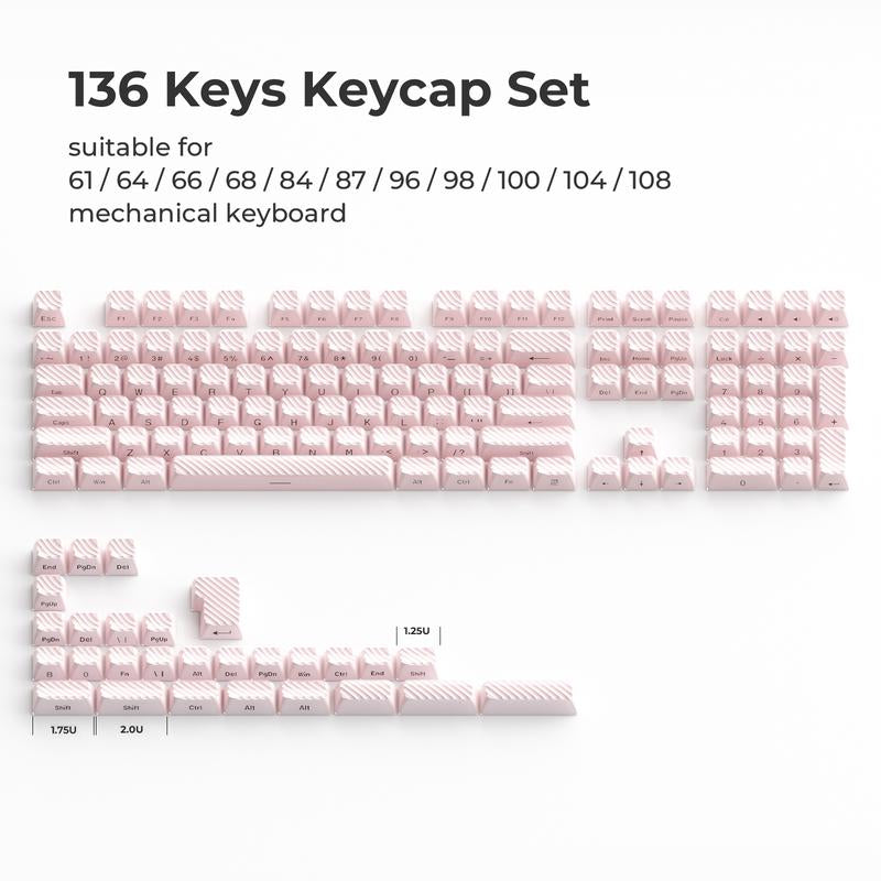 XVX Magic Wave Series OEM Profile Side-Print Ice-Cube Keycap Set (136-Key)