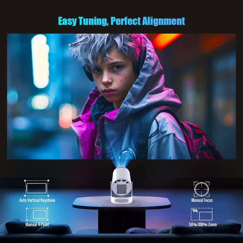 [US Warehouse] Magcubic Hy300Pro+ 290ANSI Projector BT5.4 WIFI6 4K Videosource Supported Native 1280*720P 0.8:1 Throw Ratio Android 11 Built-In Speaker & Appstore Allwinner H713 Home Cinema Mini Smart Portable Upgraded Hy300Pro