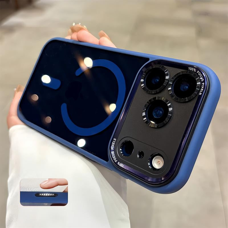 【 Iphone17 Case 】Orange Liquid Skin Sense Magnetic for Iphone17Pro Max 16 15 Air Iphone Case Silicone Soft Shell TPU+PC Shockproof