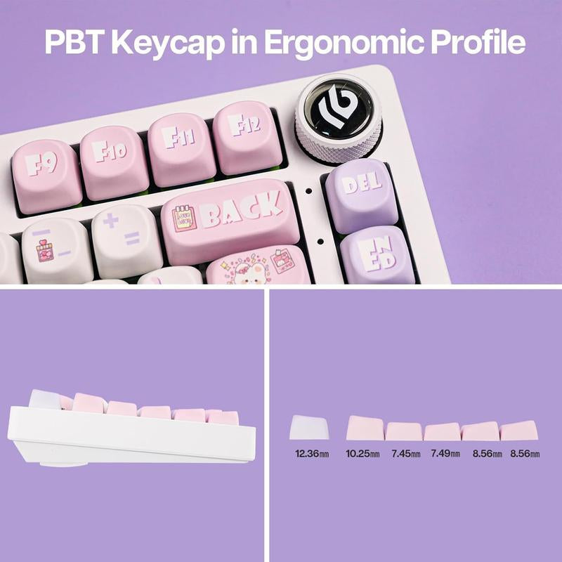 Leobog Hi75 Portable Gaming PC Mechanical Keyboard, 16 RGB Backlit Compact 81 Keys Mini Wired Office Keyboard with Original Switches & Rotating Button & Aluminum Alloy Shell for Windows Laptop PC Mac