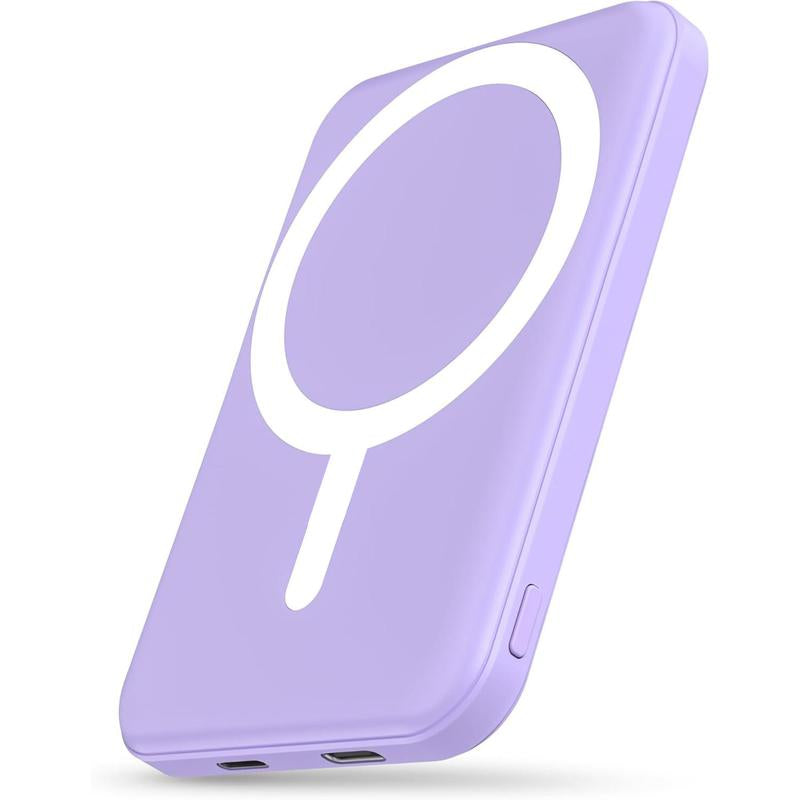 Podoru for Magsafe Battery Pack, 5000Mah Magnetic Power Bank Fast Charging Wireless Portable Charger for Iphone 16/15/14/13/12/ All Series