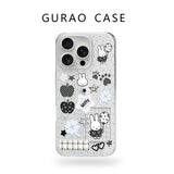 Cartoon Cute Kawaii Mobile Phone Case for 17 16 15 14 13 12 11 Promax plus Magnetic Transparent Anti-Fall Shell Ideal for Prom