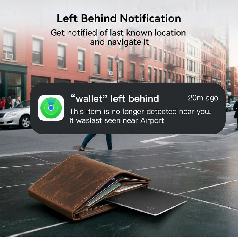 Wallet Tracker Card, Wireless Charging Wallet Locator, Smart Tracker for Wallet(Ios Only), Luggage, Phone, Passport & Other Items Tracking