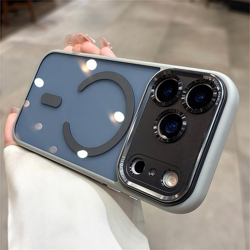 【 Iphone17 Case 】Orange Liquid Skin Sense Magnetic for Iphone17Pro Max 16 15 Air Iphone Case Silicone Soft Shell TPU+PC Shockproof